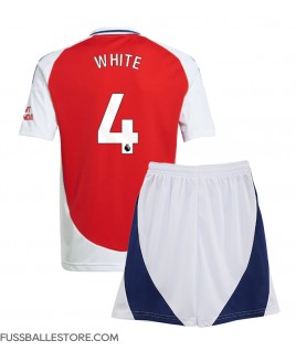 Günstige Arsenal Ben White #4 Heimtrikotsatz Kinder 2024-25 Kurzarm (+ Kurze Hosen)